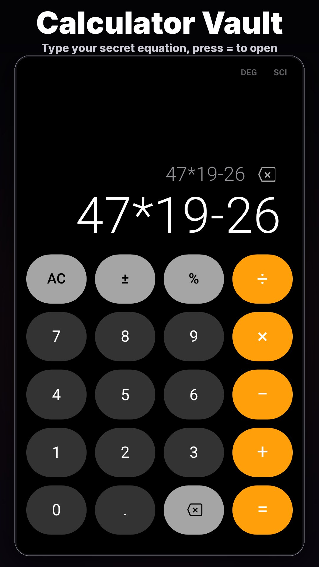 Working calculator front door